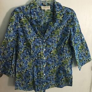 Blue floral shirt